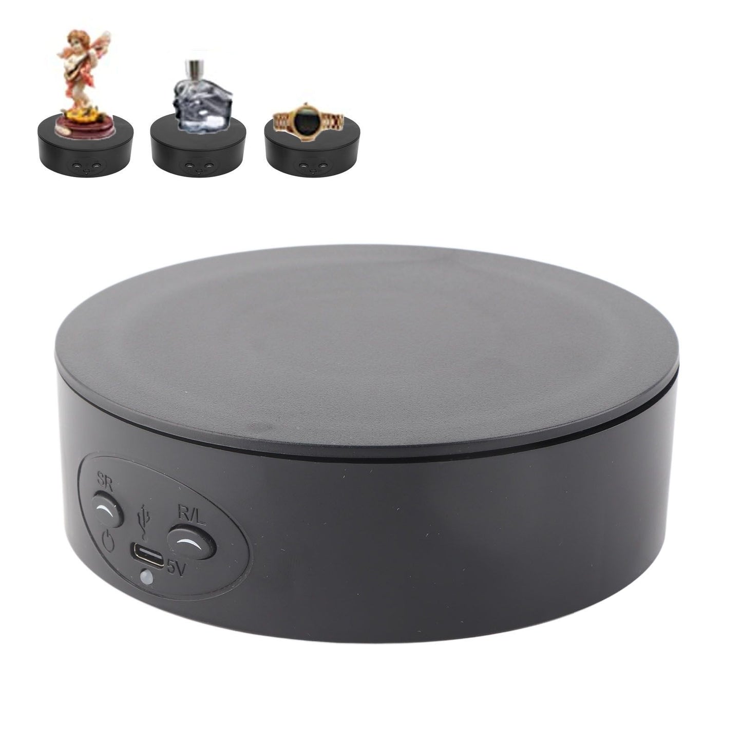 360 Degree Rotating Display Stand Maximum Load 6.6lb Electric Rotating Turntable for Wine Bottles Cosmetics V1294-YM0523-3115220017411