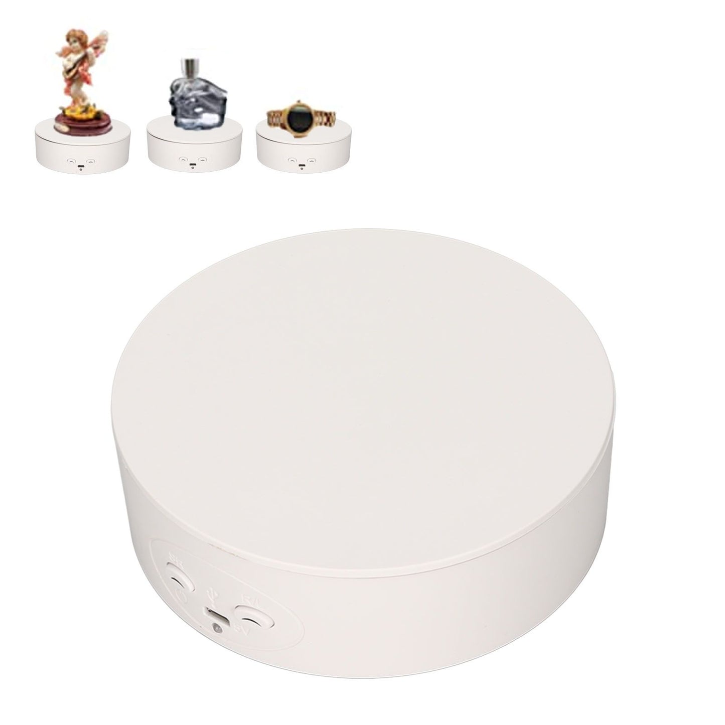 360 Degree Rotating Display Stand Maximum Load 6.6lb Electric Rotating Turntable for Wine Bottles Cosmetics V1294-YM0523-3115220017412