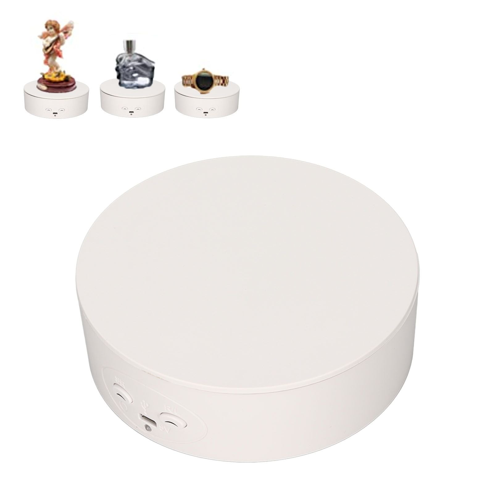 360 Degree Rotating Display Stand Maximum Load 6.6lb Electric Rotating Turntable for Wine Bottles Cosmetics V1294-YM0523-3115220017412
