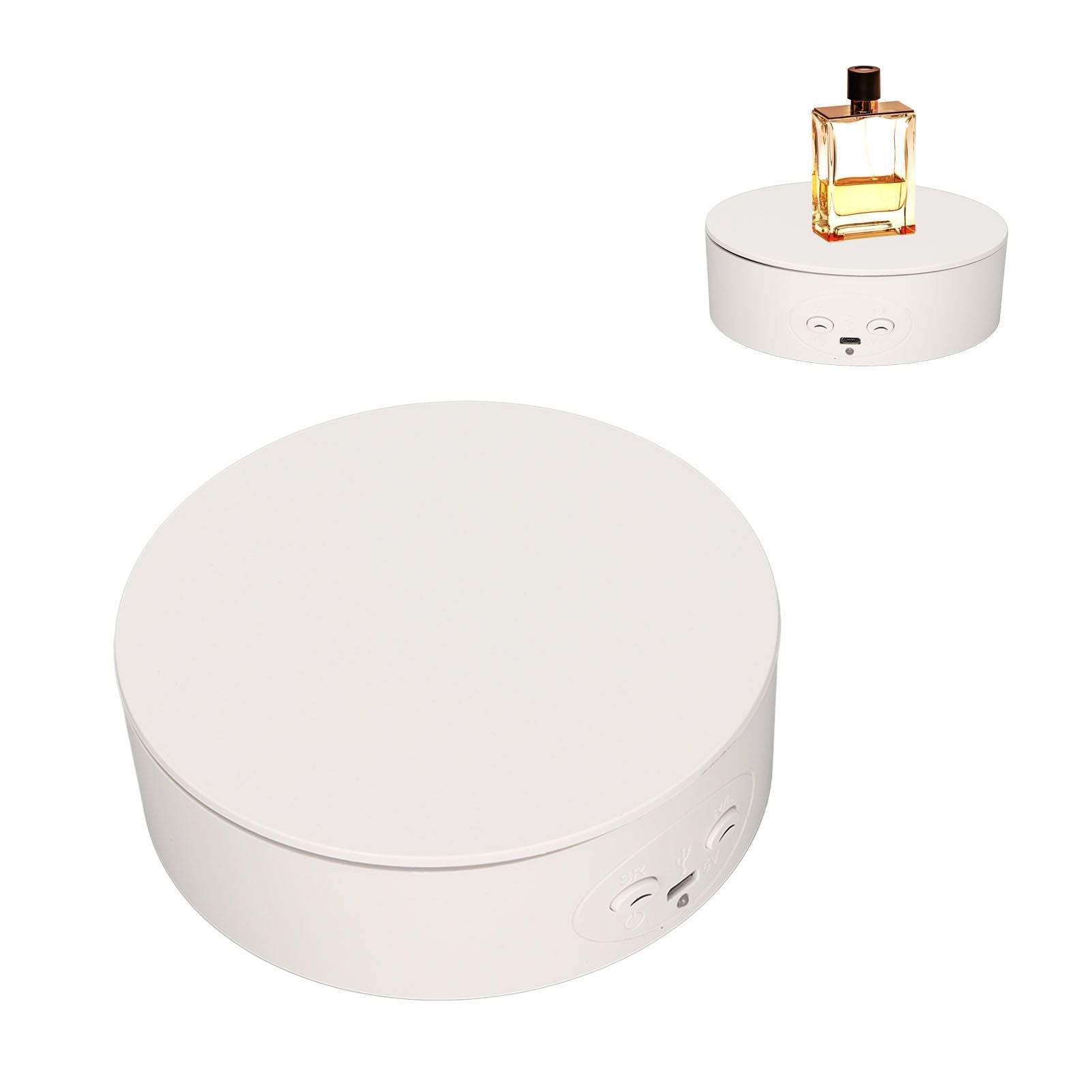 360 Degree Rotating Display Stand Maximum Load 6.6lb Electric Rotating Turntable for Wine Bottles Cosmetics V1294-YM0523-3115220017412
