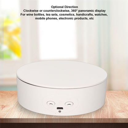 360 Degree Rotating Display Stand Maximum Load 6.6lb Electric Rotating Turntable for Wine Bottles Cosmetics V1294-YM0523-3115220017412