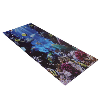 2pcs Door Sticker Underwater World Pattern Frosted Texture Self Adhesive Waterproof 3D Door Poster for Home V1294-YM0523-3115220017711