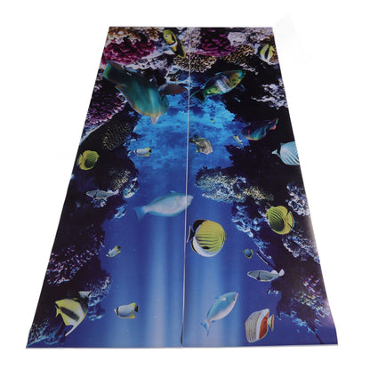 2pcs Door Sticker Underwater World Pattern Frosted Texture Self Adhesive Waterproof 3D Door Poster for Home V1294-YM0523-3115220017711