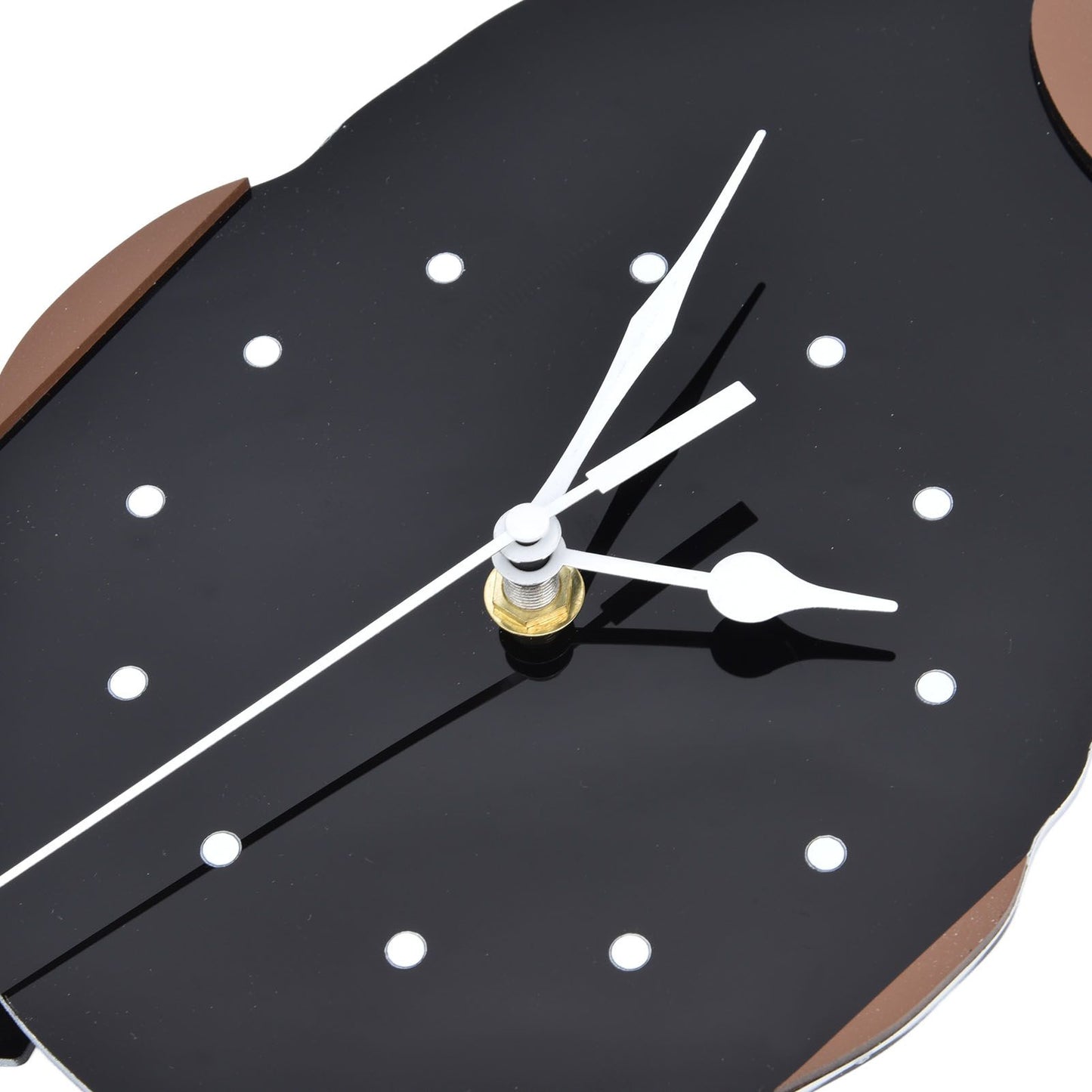 Wall Clock Self Adhesive Waterproof 3D Effect Silent Movement Dog Wall Clock with Tail for Window Living Room V1294-YM0523-3115220018211