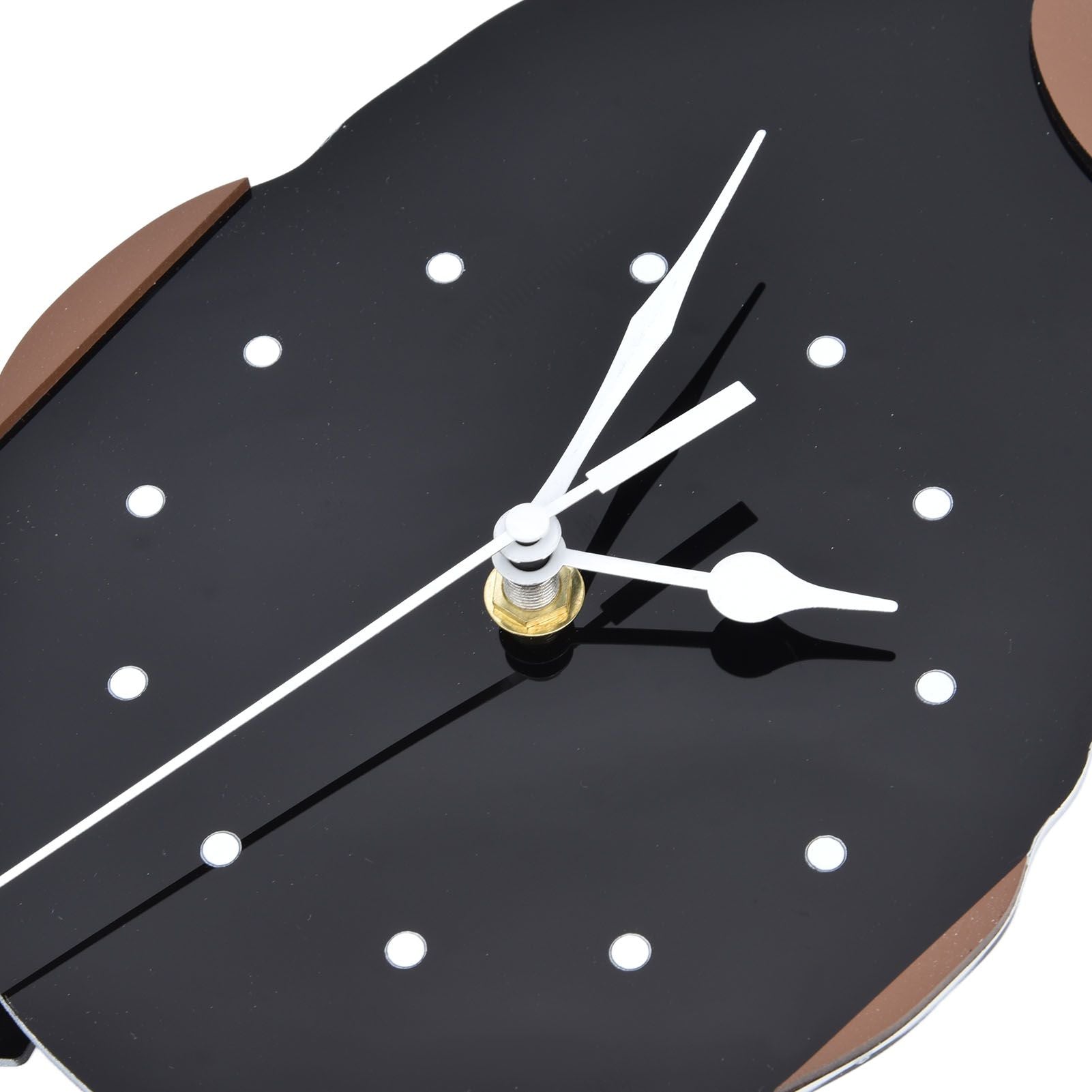 Wall Clock Self Adhesive Waterproof 3D Effect Silent Movement Dog Wall Clock with Tail for Window Living Room V1294-YM0523-3115220018211