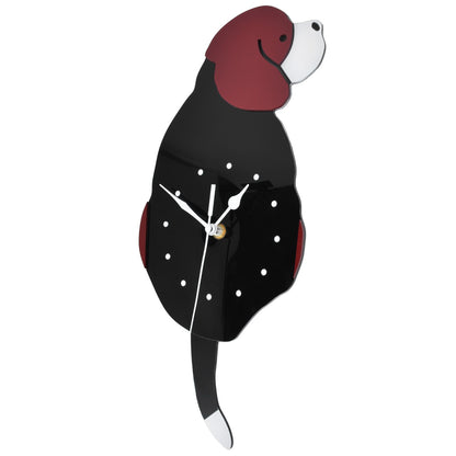 Wall Clock Swing Dog DIY Simple Fashion Silent Frameless Wall Clock With Swing Tail Home Office Decoration V1294-YM0523-3115220018611