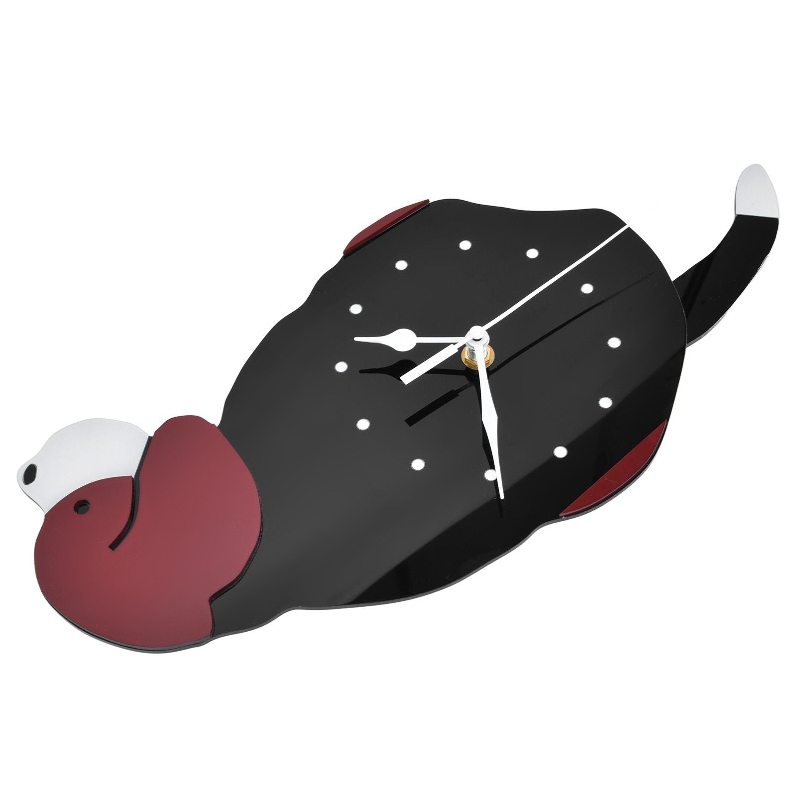 Wall Clock Swing Dog DIY Simple Fashion Silent Frameless Wall Clock With Swing Tail Home Office Decoration V1294-YM0523-3115220018611