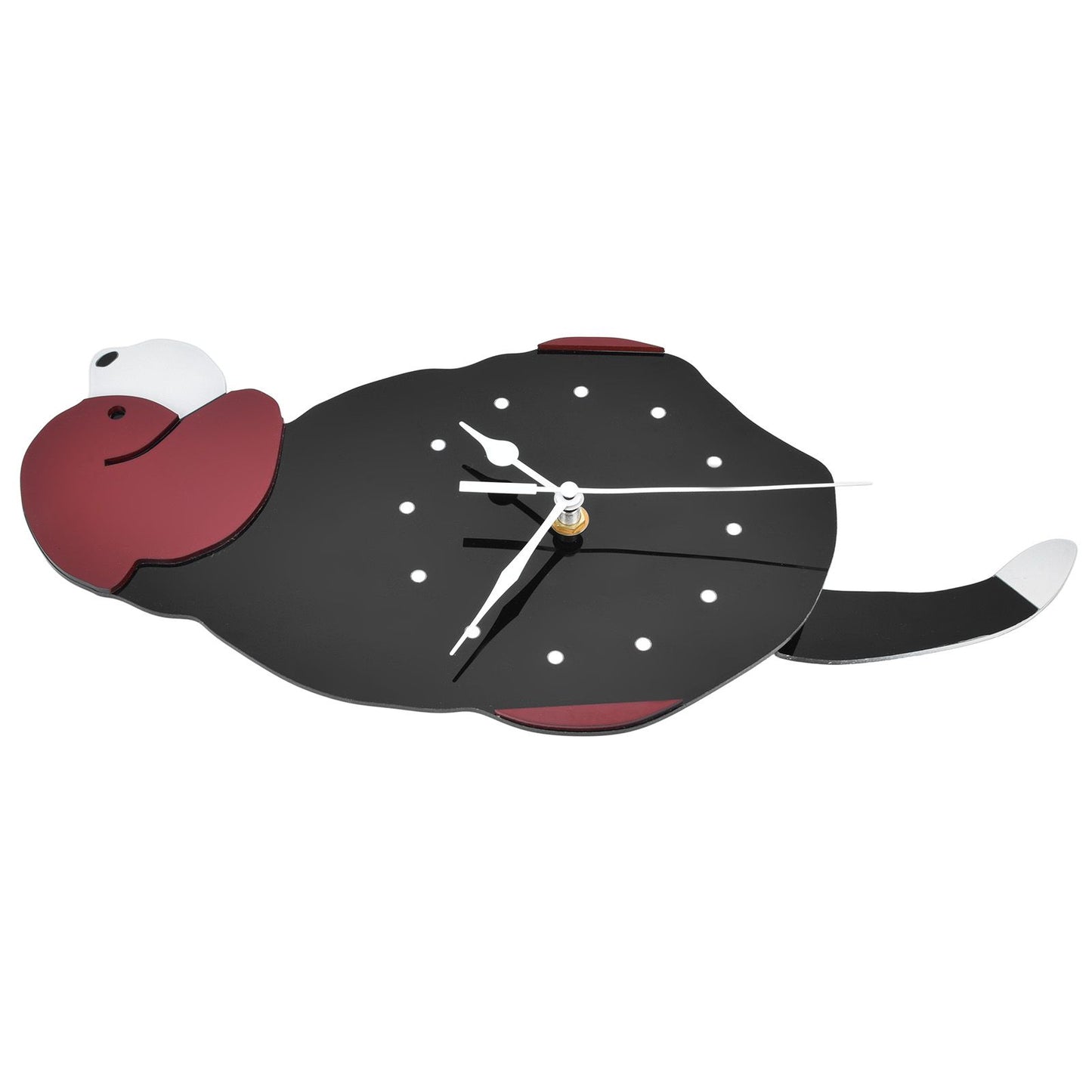 Wall Clock Swing Dog DIY Simple Fashion Silent Frameless Wall Clock With Swing Tail Home Office Decoration V1294-YM0523-3115220018611