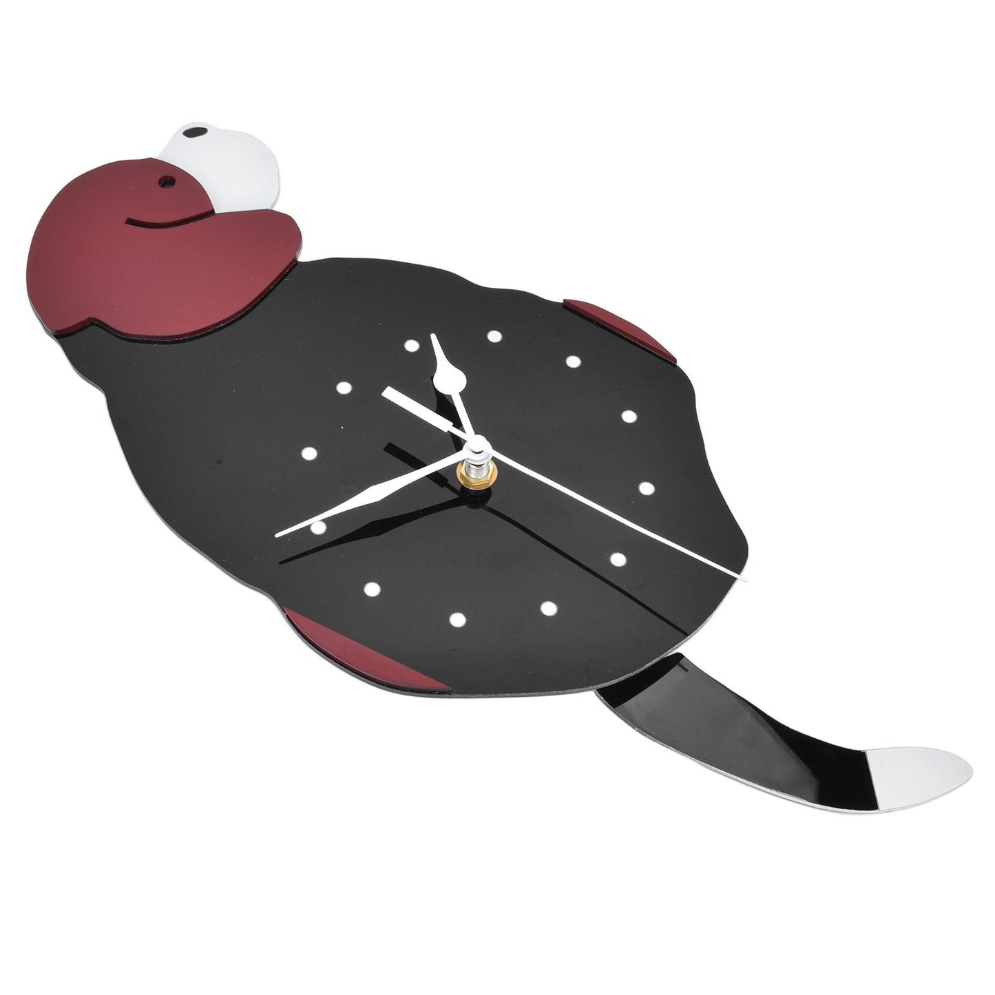 Wall Clock Swing Dog DIY Simple Fashion Silent Frameless Wall Clock With Swing Tail Home Office Decoration V1294-YM0523-3115220018611