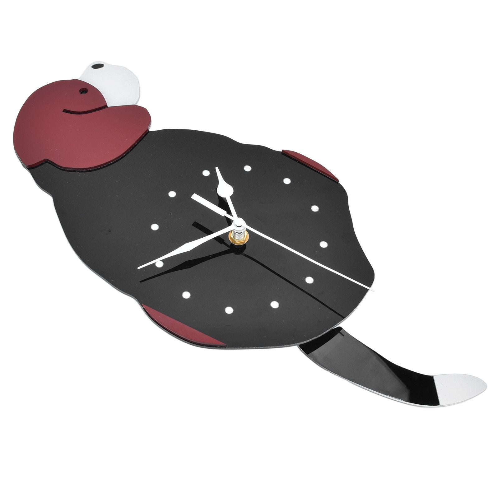 Wall Clock Swing Dog DIY Simple Fashion Silent Frameless Wall Clock With Swing Tail Home Office Decoration V1294-YM0523-3115220018611