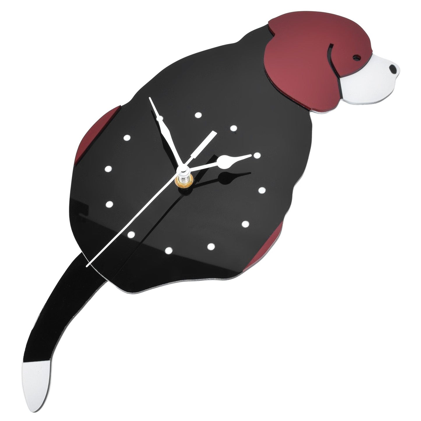 Wall Clock Swing Dog DIY Simple Fashion Silent Frameless Wall Clock With Swing Tail Home Office Decoration V1294-YM0523-3115220018611