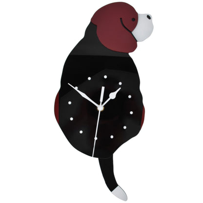 Wall Clock Swing Dog DIY Simple Fashion Silent Frameless Wall Clock With Swing Tail Home Office Decoration V1294-YM0523-3115220018611