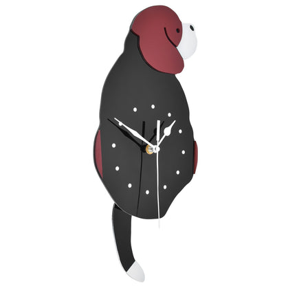 Wall Clock Swing Dog DIY Simple Fashion Silent Frameless Wall Clock With Swing Tail Home Office Decoration V1294-YM0523-3115220018611