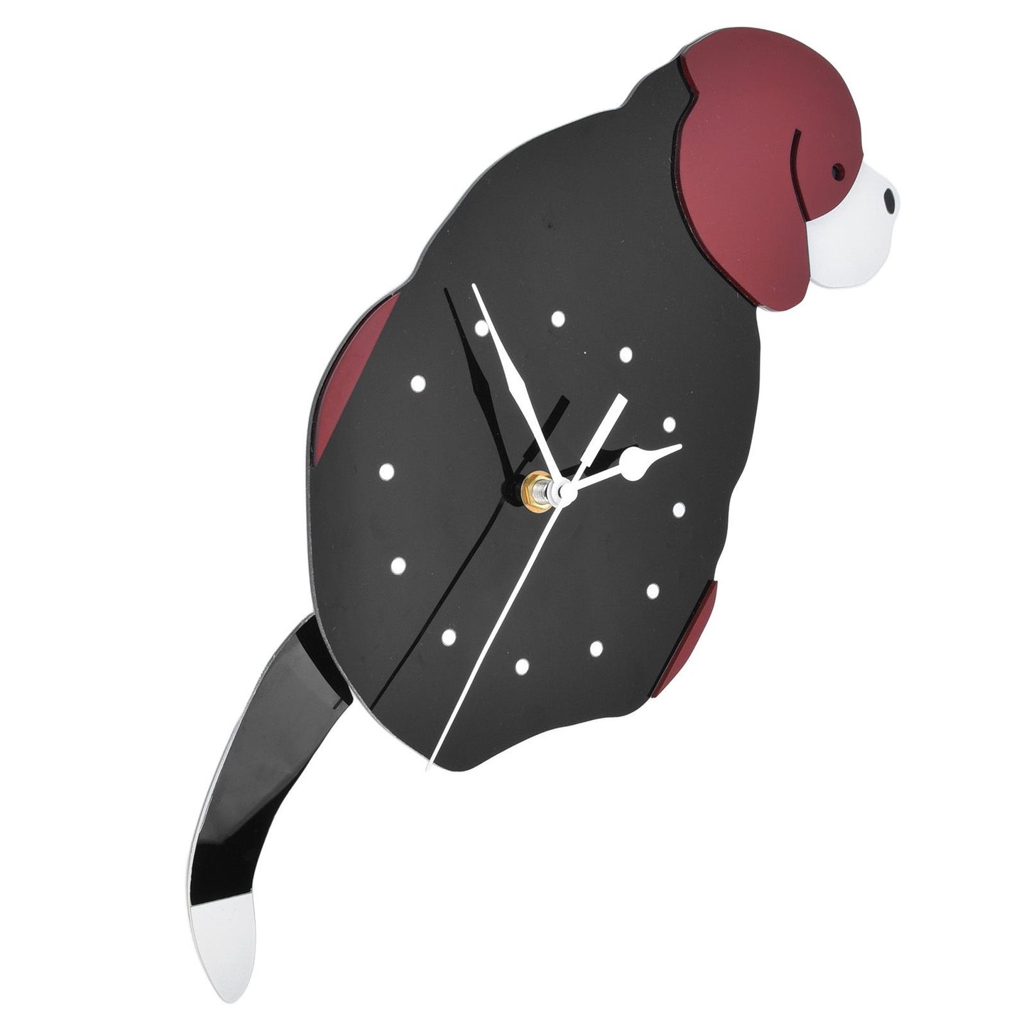 Wall Clock Swing Dog DIY Simple Fashion Silent Frameless Wall Clock With Swing Tail Home Office Decoration V1294-YM0523-3115220018611