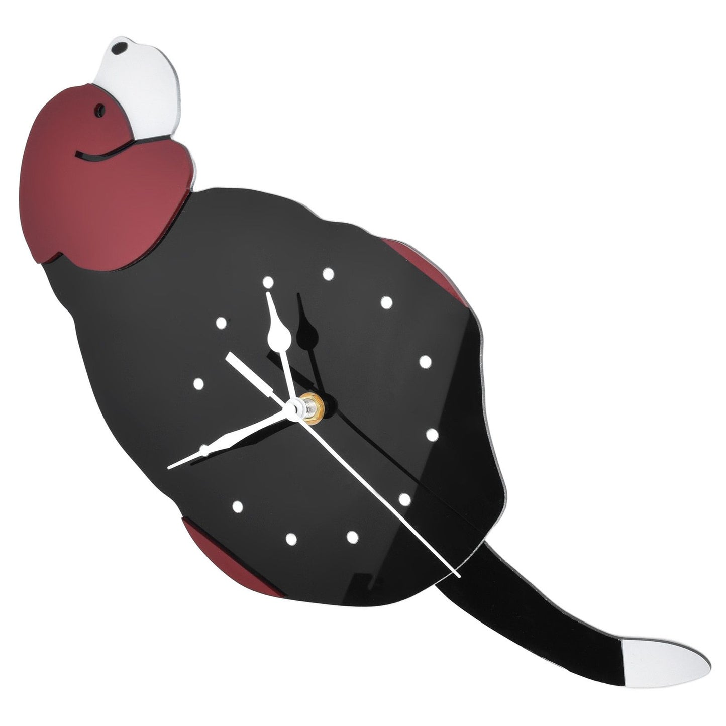 Wall Clock Swing Dog DIY Simple Fashion Silent Frameless Wall Clock With Swing Tail Home Office Decoration V1294-YM0523-3115220018611