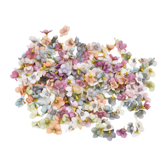 200Pcs Wedding Cloth Small Flower Head 2.5cm/1.0in DIY Simulation Flowers Head for Birthday Wedding V1294-YM0523-3115220018711