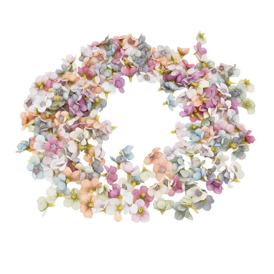 200Pcs Wedding Cloth Small Flower Head 2.5cm/1.0in DIY Simulation Flowers Head for Birthday Wedding V1294-YM0523-3115220018711