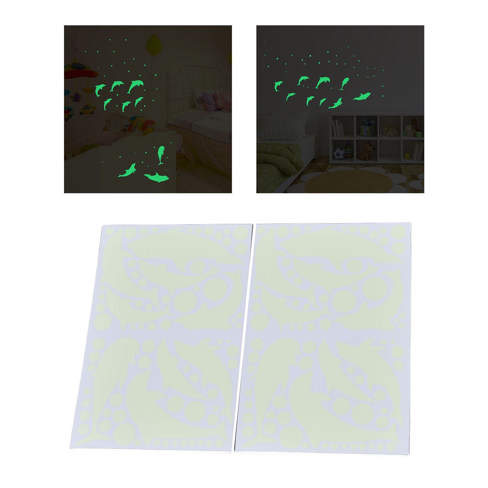 Luminous Wall Sticker Glowing Wall Decals DIY Wall Sticker Bedroom Decorative Sticker for HouseholdDolphin V1294-YM0523-3115220018818