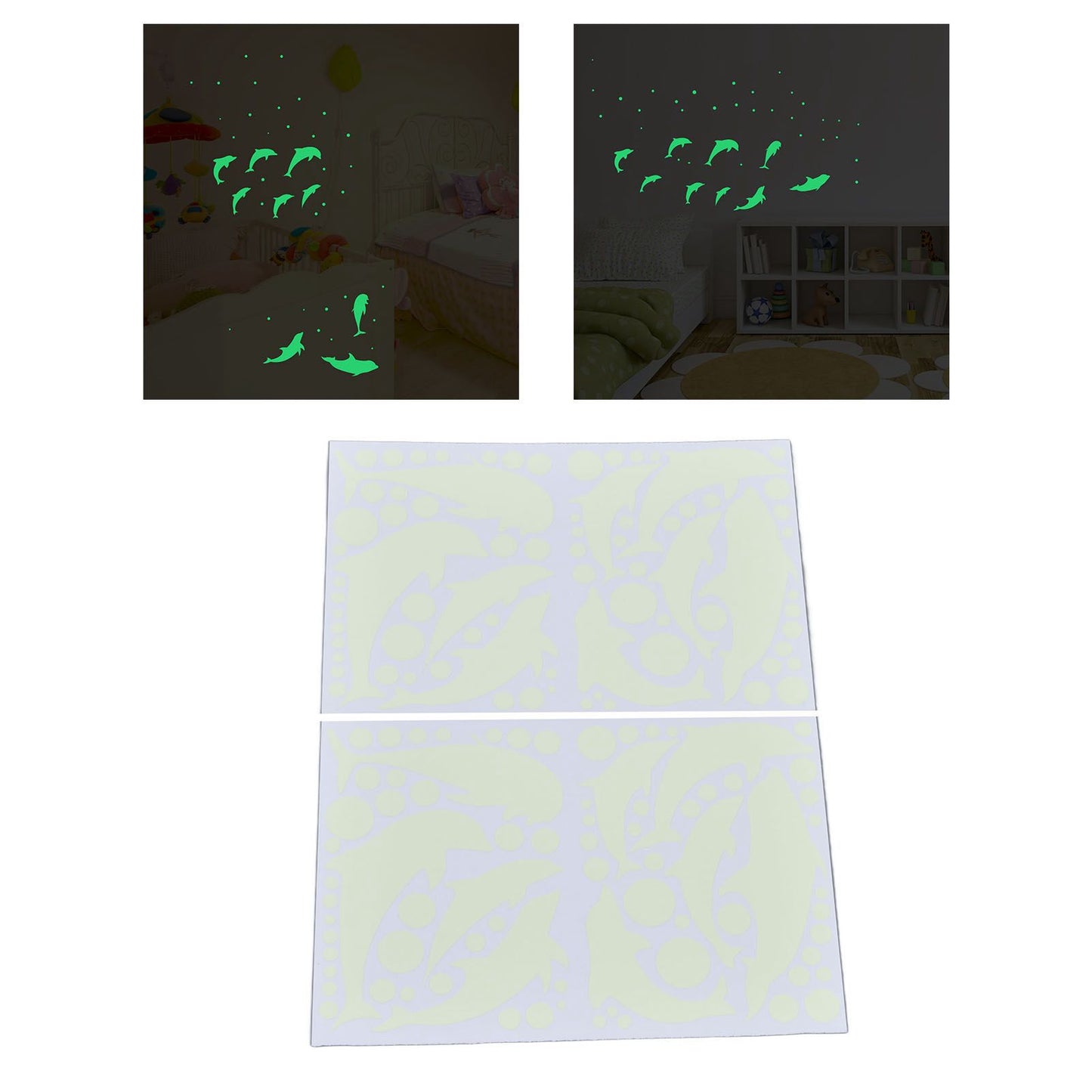 Luminous Wall Sticker Glowing Wall Decals DIY Wall Sticker Bedroom Decorative Sticker for HouseholdDolphin V1294-YM0523-3115220018818