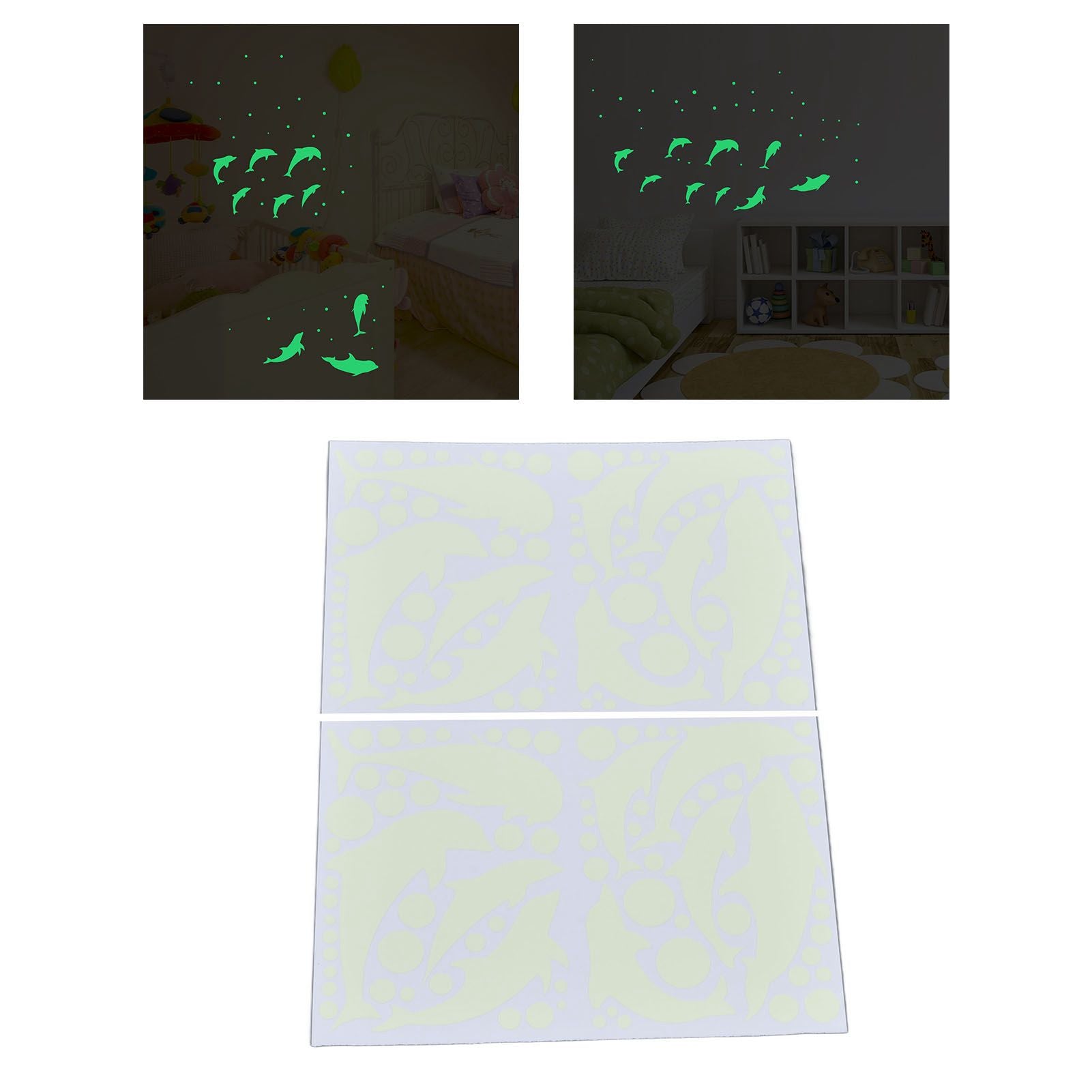Luminous Wall Sticker Glowing Wall Decals DIY Wall Sticker Bedroom Decorative Sticker for HouseholdDolphin V1294-YM0523-3115220018818