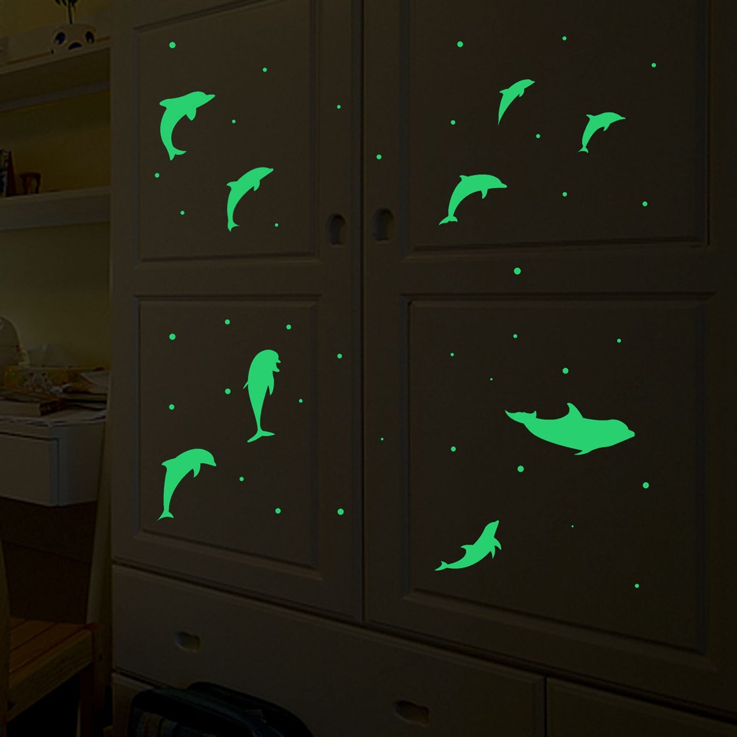 Luminous Wall Sticker Glowing Wall Decals DIY Wall Sticker Bedroom Decorative Sticker for HouseholdDolphin V1294-YM0523-3115220018818