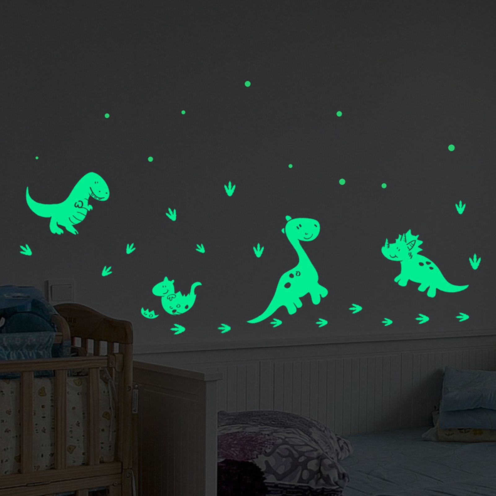 Luminous Wall Sticker Glowing Wall Decals DIY Wall Sticker Bedroom Decorative Sticker for HouseholdDinosaur V1294-YM0523-3115220018819