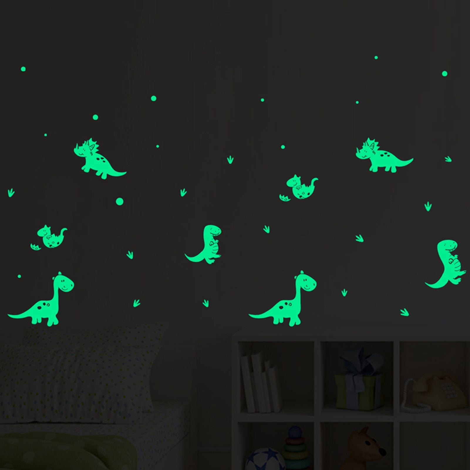 Luminous Wall Sticker Glowing Wall Decals DIY Wall Sticker Bedroom Decorative Sticker for HouseholdDinosaur V1294-YM0523-3115220018819