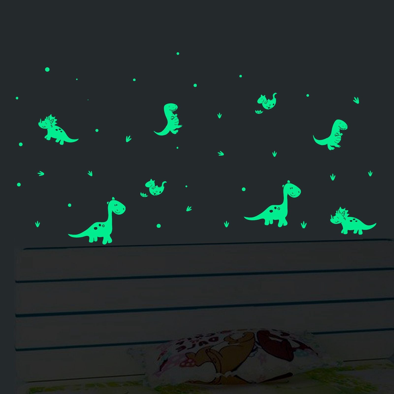 Luminous Wall Sticker Glowing Wall Decals DIY Wall Sticker Bedroom Decorative Sticker for HouseholdDinosaur V1294-YM0523-3115220018819