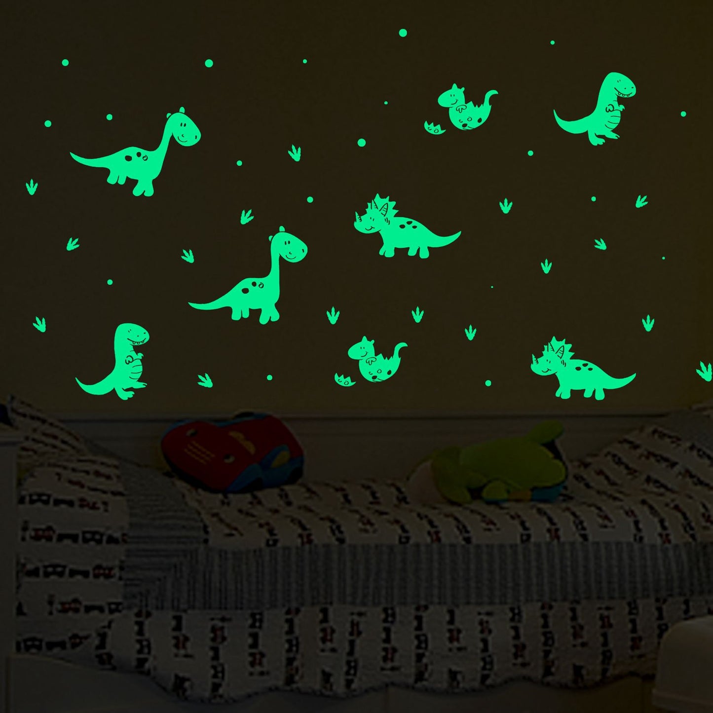 Luminous Wall Sticker Glowing Wall Decals DIY Wall Sticker Bedroom Decorative Sticker for HouseholdDinosaur V1294-YM0523-3115220018819