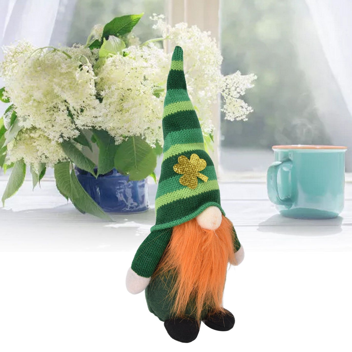 2pcs Gnomes Plush Representing Good Luck Expressing ST Patricks Day Feeling Irish Green Gnome Ornament for V1294-YM0523-3115220019711