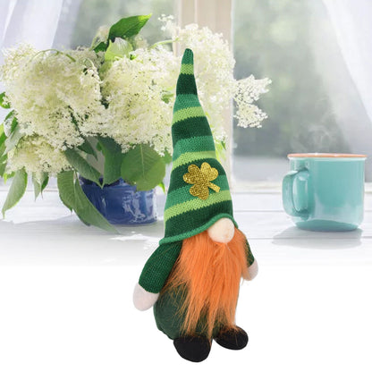 2pcs Gnomes Plush Representing Good Luck Expressing ST Patricks Day Feeling Irish Green Gnome Ornament for V1294-YM0523-3115220019711