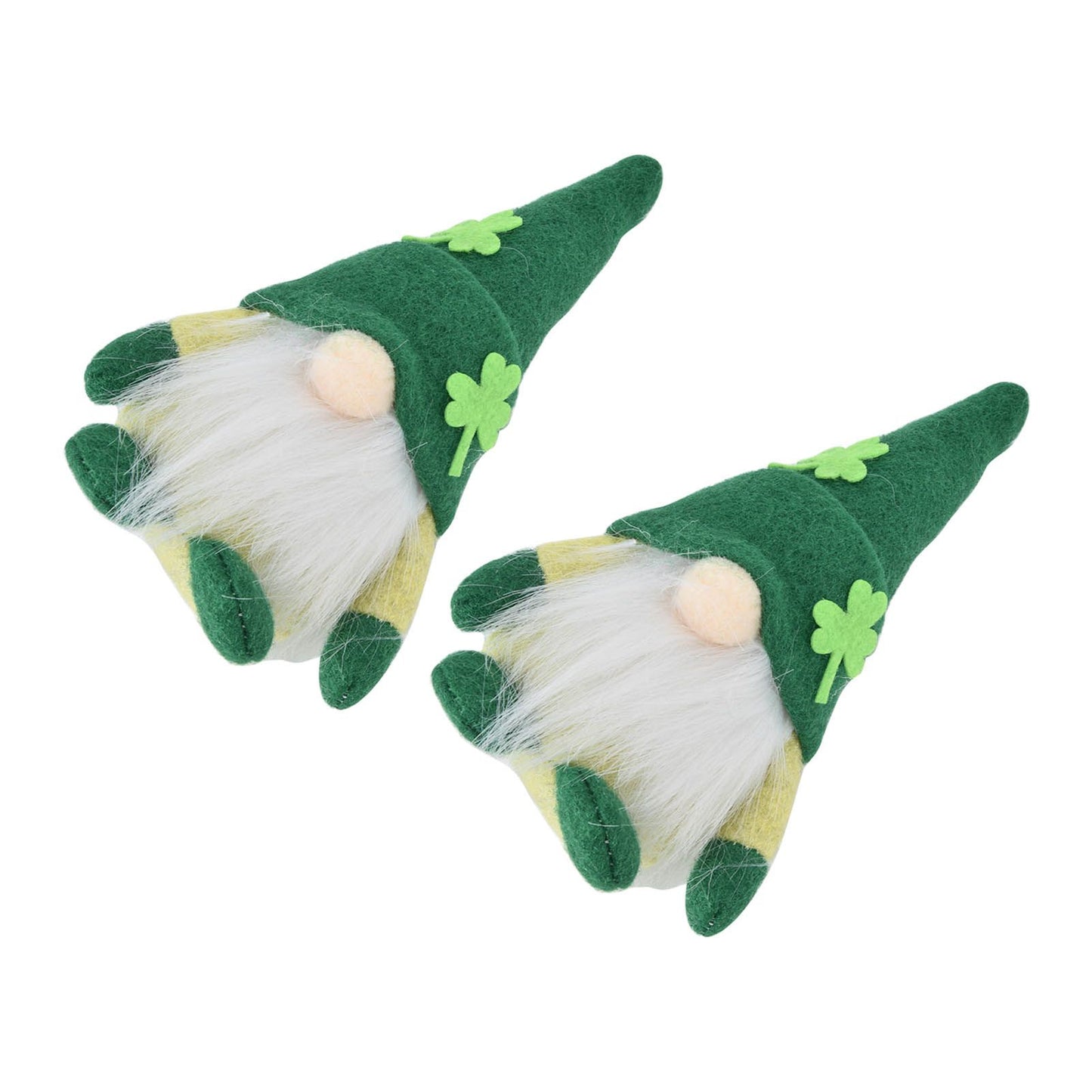 2pcs Gnomes Doll Handmade Cute Faceless Green Hat St. Patrick's Day Ornament Plush Dwarf Doll for Sofa Dining V1294-YM0523-3115220019811