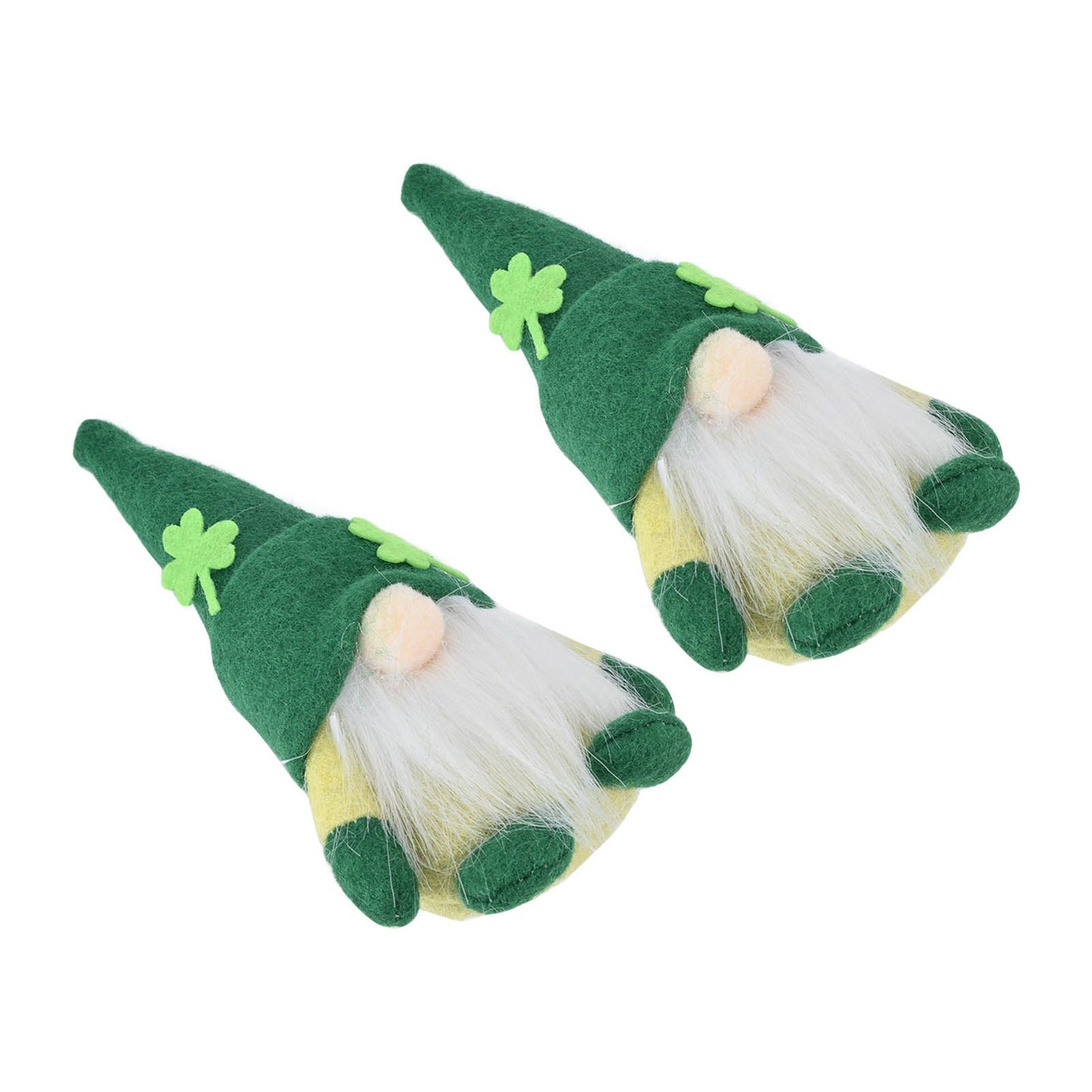 2pcs Gnomes Doll Handmade Cute Faceless Green Hat St. Patrick's Day Ornament Plush Dwarf Doll for Sofa Dining V1294-YM0523-3115220019811