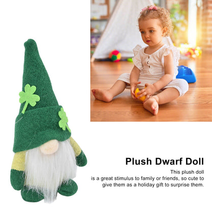 2pcs Gnomes Doll Handmade Cute Faceless Green Hat St. Patrick's Day Ornament Plush Dwarf Doll for Sofa Dining V1294-YM0523-3115220019811