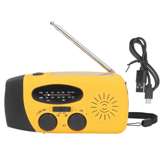 Hand Crank Solar Radio Multifunctional Emergency Radio LED Radio with Flashlight for Outdoor CampingOrange V1294-YM0523-3115220020116