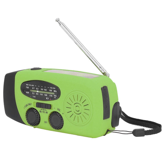 Hand Crank Solar Radio Multifunctional Emergency Radio LED Radio with Flashlight for Outdoor CampingGreen V1294-YM0523-3115220020117