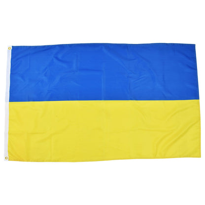 Ukrainian Flag Polyester Pongee Vivid Color UV Fade Resistant Digital Printing Ukraine Flag V1294-YM0523-3115220020211