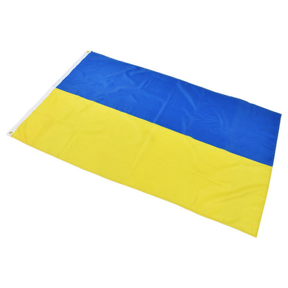 Ukrainian Flag Polyester Pongee Vivid Color UV Fade Resistant Digital Printing Ukraine Flag V1294-YM0523-3115220020211