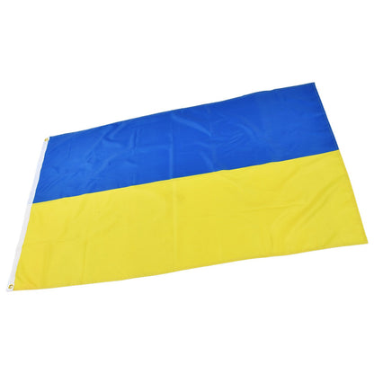 Ukrainian Flag Polyester Pongee Vivid Color UV Fade Resistant Digital Printing Ukraine Flag V1294-YM0523-3115220020211