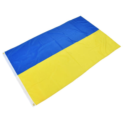 Ukrainian Flag Polyester Pongee Vivid Color UV Fade Resistant Digital Printing Ukraine Flag V1294-YM0523-3115220020211