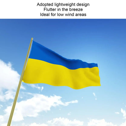 Ukrainian Flag Polyester Pongee Vivid Color UV Fade Resistant Digital Printing Ukraine Flag V1294-YM0523-3115220020211