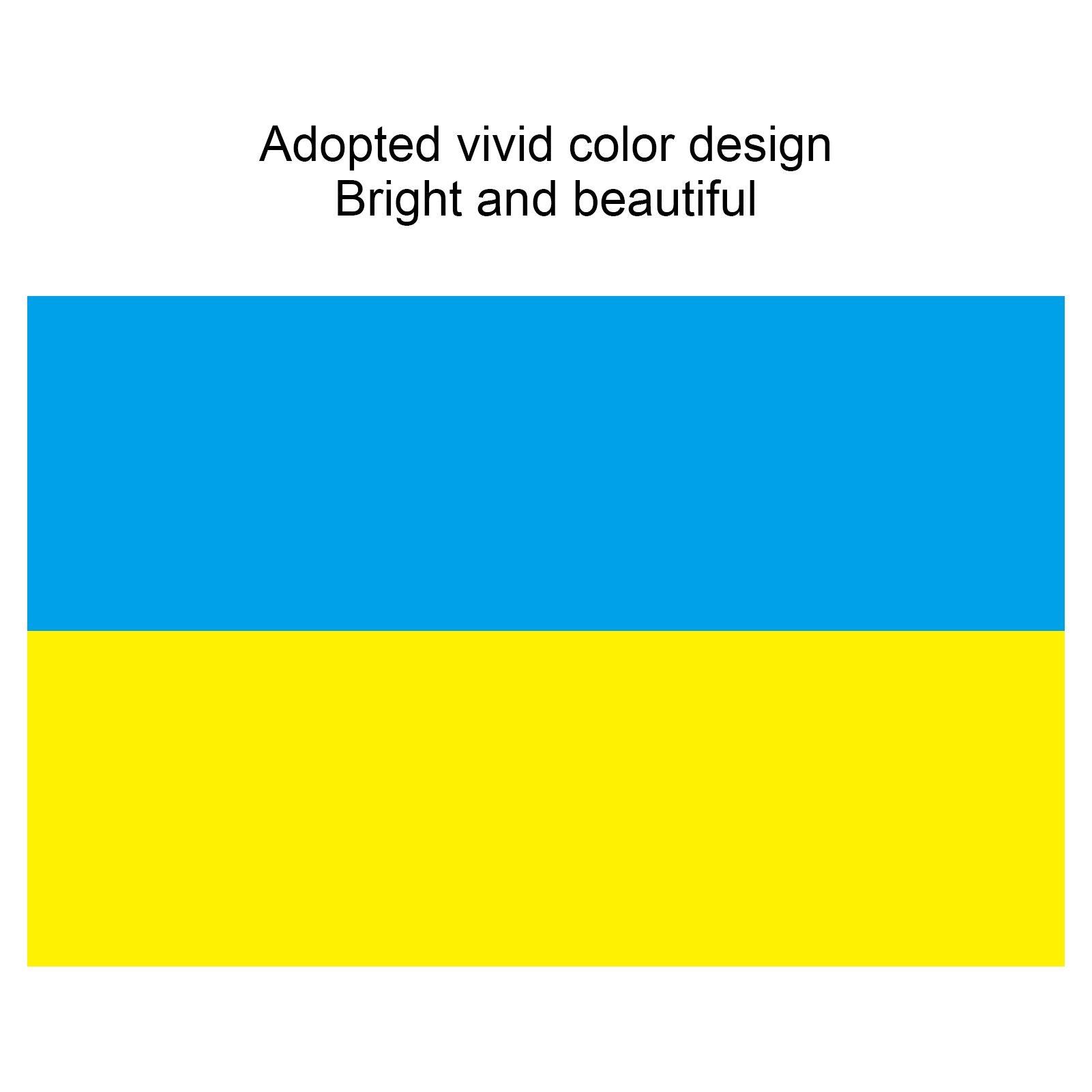 Ukrainian Flag Polyester Pongee Vivid Color UV Fade Resistant Digital Printing Ukraine Flag V1294-YM0523-3115220020211