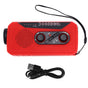Emergency Radio Hand Power Generation Solar Radio with LED Flashlight 2000mah Charging for Camping HikingRed V1294-YM0523-3115220020412