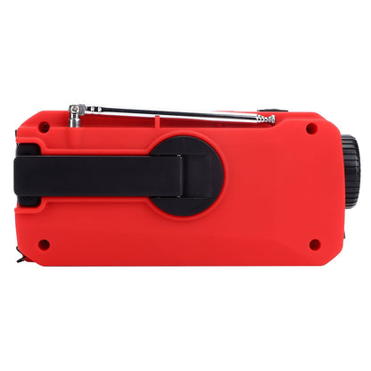 Emergency Radio Hand Power Generation Solar Radio with LED Flashlight 2000mah Charging for Camping HikingRed V1294-YM0523-3115220020412