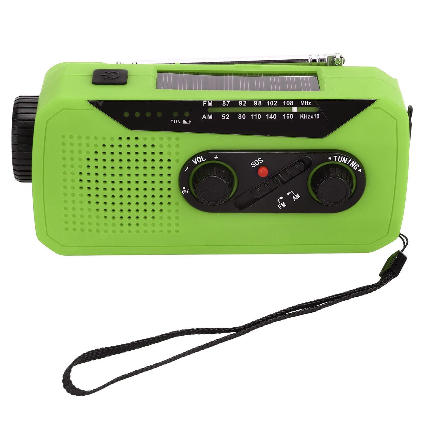 Emergency Radio Hand Power Generation Solar Radio with LED Flashlight 2000mah Charging for Camping V1294-YM0523-3115220020414