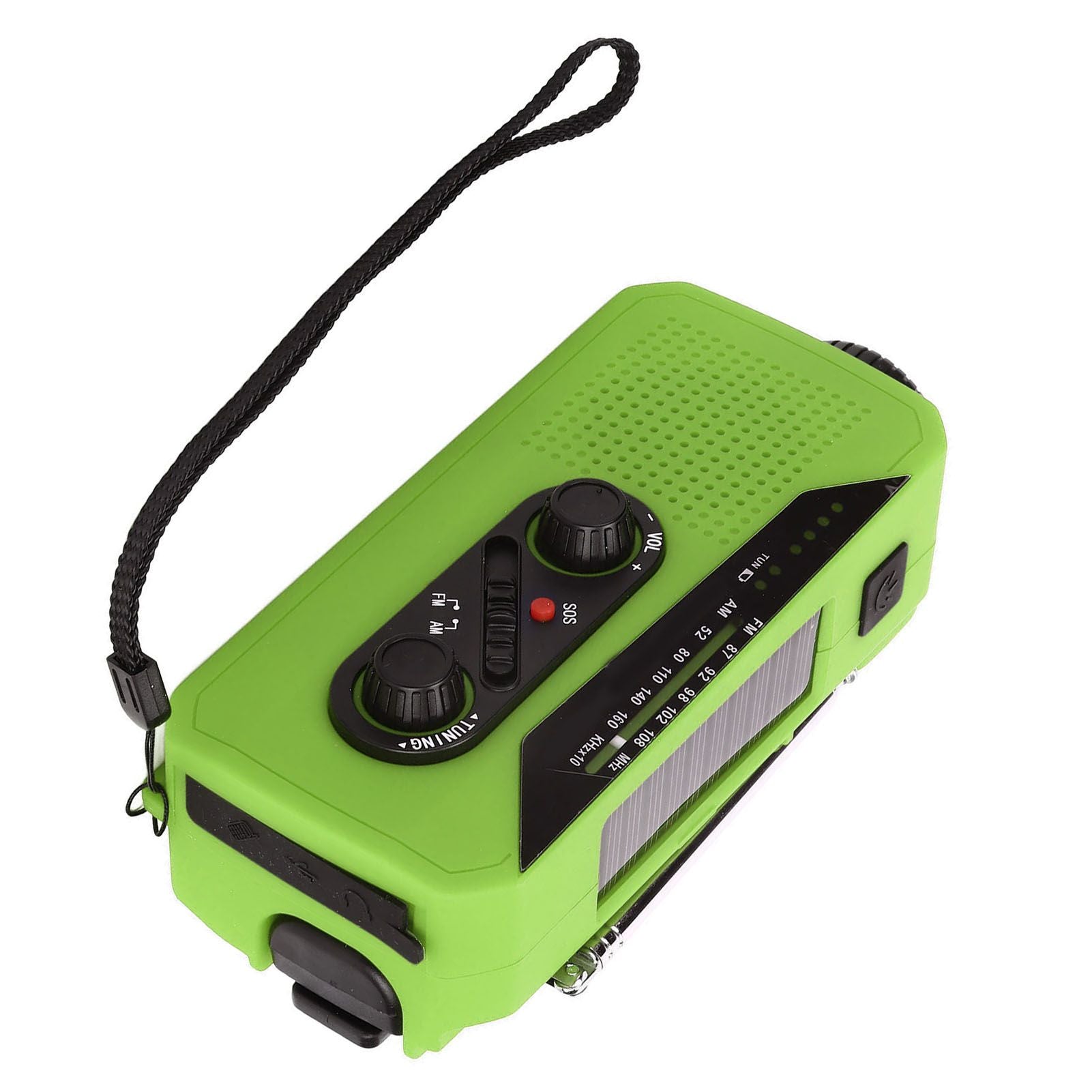 Emergency Radio Hand Power Generation Solar Radio with LED Flashlight 2000mah Charging for Camping V1294-YM0523-3115220020414