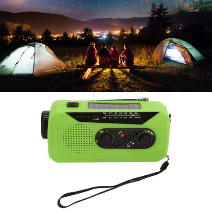Emergency Radio Hand Power Generation Solar Radio with LED Flashlight 2000mah Charging for Camping V1294-YM0523-3115220020414