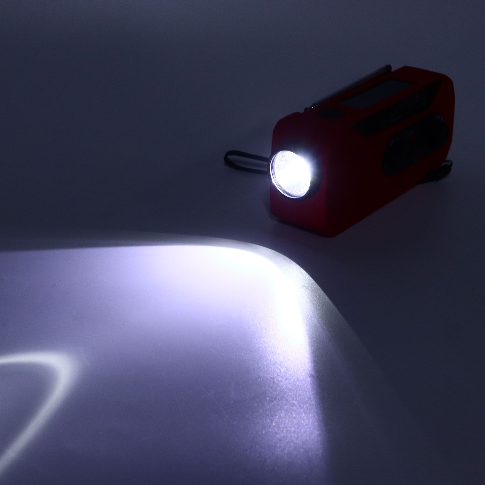 Emergency Radio Hand Power Generation Solar Radio with LED Flashlight 2000mah Charging for Camping V1294-YM0523-3115220020414