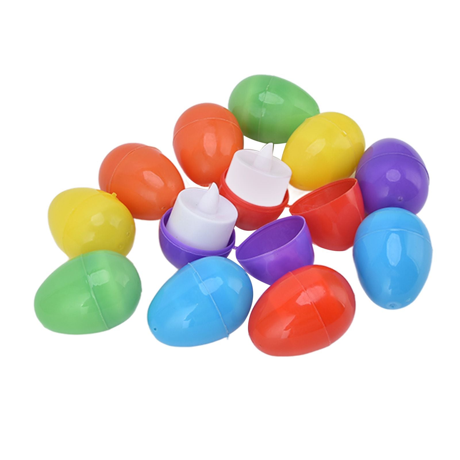 12pcs Easter Eggs Light Up Glowing Decorative DIY Plastic Built in Battery Warm LED Easter Eggs for Holiday V1294-YM0523-3115220020911