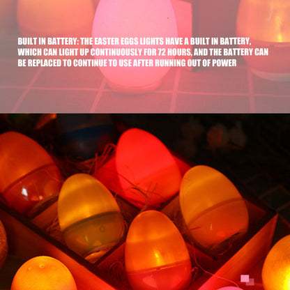 12pcs Easter Eggs Light Up Glowing Decorative DIY Plastic Built in Battery Warm LED Easter Eggs for Holiday V1294-YM0523-3115220020911